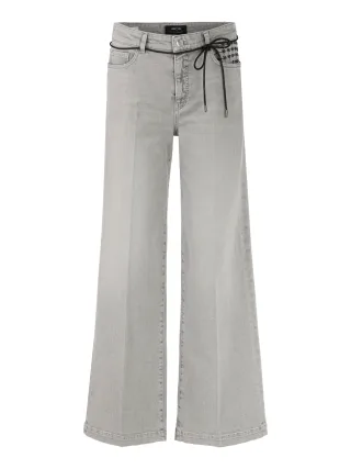 Marc Cain Collections - Jeans WARRI im Wide Fit mit Stickerei grey - Gr. - 46