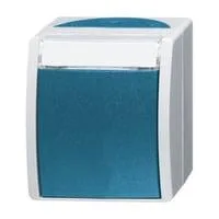 Wechselschalter AP mit Namensschild 2601/6 Wippe Taste grau, Retail