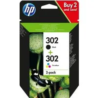 HP HP original Druckerpatrone 302 Combo Black + C/Y/M Tintenpatrone (Spar-Set, 3 Probemonate gratis* drucken)