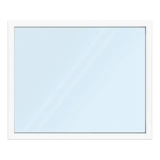 Fenster 170x140 cm, Kunststoff Profil aluplast IDEAL® 4000, Weiß, 1700x1400 mm, einteilig festverglast, 2-fach Verglasung, individuell konfigurieren