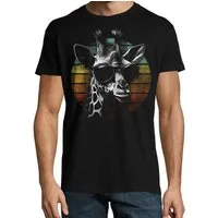 Youth Designz Print-Shirt Retro Giraffe Herren T-Shirt mit lustigen Logo für Herren