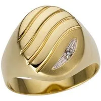 Firetti Goldring Schmuck Geschenk Gold 333 Herrenring Goldring, Made in Germany - mit Diamant