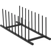 Geschirrständer HELDIN, Schwarz, Metall, mit 8 Steckplätzen, B 34 x H 12 x T 12 cm
