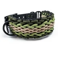 Tierluxe Hunde-Halsband Natur, Paracord, Handgemacht