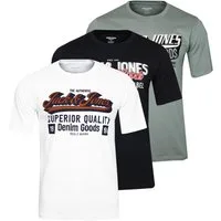 Jack & Jones Print-Shirt Jack & Jones Rundhalsshirt JJETHAN TEE SS CREW NECK 3PK MP NOOS