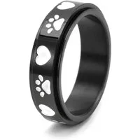 Eyecatcher Fingerring Anti Stress Fidget Ring Pfoten Herz Anxiety Ring