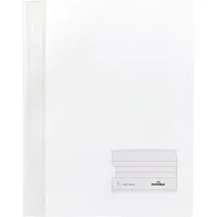 DURABLE Hefter 02 Schnellhefter DURALUX® - A4 überbreit, transluzente Folie, weiß