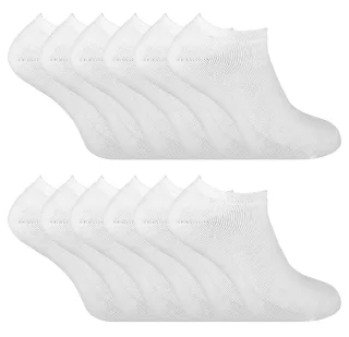 Mens Thermal Low Cut Trainer Socken | 12 Paar Multipack | Winter Unsichtbare Socken für Männer - Weiß