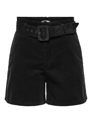 ONLY - ONLNESSA HW BELT CORD SHORTS CC PNT black - Gr. - M