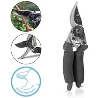 STAHLWERK Gartenschere Federstahl Rosenschere Rebschere Blumenschere Astschere, (Packung), mit ergonomisch geformten Griff
