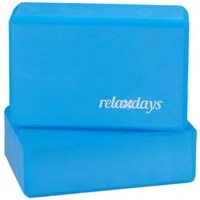 relaxdays Yogablock im 2er Set, blau