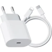 Futurea Ladekabel für iPhone Ladeset Kabel 1m USB-C Lightning 20W Ladestecker USB-Ladegerät (100cm Lightning Kabel iPhone Ladekabel, 1-tlg., Power Adapter, für iPhone 11 12 13 14 X XR XS Pro Max Mini SE)