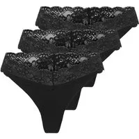 ONLY Tanga ONLCHLOE LACE S.S THONG 3-PACK ACC (Packung, 3-St)