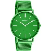 OOZOO Quarzuhr Vintage Damenuhr C20273 Grün Milanaiseband 40 mm