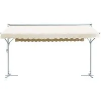 vidaXL Sonnensegel, Freistehende Markise 500x300 cm Creme
