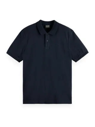 Scotch & Soda - Logo Pique Polo blau - Gr. - S