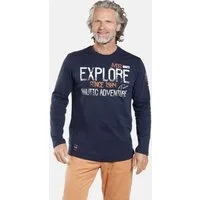Jan Vanderstorm Langarmshirt ELION Langarmshirt, Entdecker Print