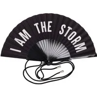 Giftcompany Handfächer Giftcompany - Handfächer Fächer Fififan "I AM THE STORM" Schwarz Weiß