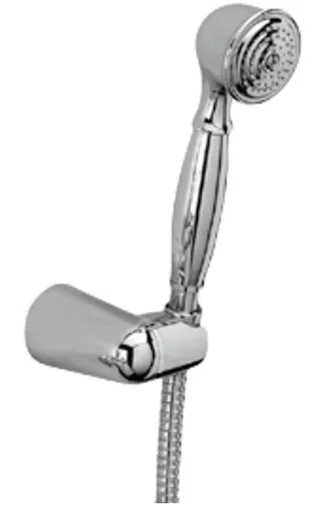 Herzbach Living Spa Wannenset classic, ABS Halter Handbrause Weiß-Gold, 11.512300.1.04 11.512300.1.04