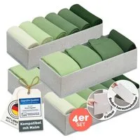 Blumtal Faltbox Kompatibel HEMNES, MALM, PAX Organizer Ordnungssystem Kleiderschrank (4 St), Faltboxen für BHs, T-Shirts - Boxen für Schrank