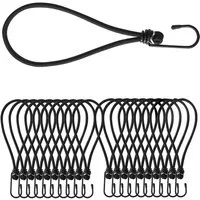 Karat Spanngurt Multifunktionale Spanngummis mit Stahlhaken 20er Set