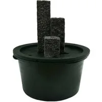 Ubbink Gartenbrunnen Taranto, 12 cm Breite, Wasserbecken BxT: 68x68 cm, (Komplett-Set), Naturstein Granit