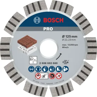 Bosch PRO Diamanttrennscheibe Best for Abrasive, 115/125 - 2608602680