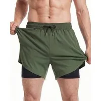 MaaMgic Shorts Herren Stretch kurze Hose Männer Badehose mit Reißverschlusstaschen (1-tlg)