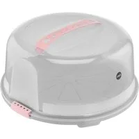 Emsa Kuchentransportbox K32684 Prep&Bake, Kunststoff, (2-tlg), rund 34 cm, Tragegriff
