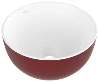 Villeroy & Boch Aufsatzwaschbecken Artis 325x325mm Rund ohne Überlauf Bordeaux 438932BCS9