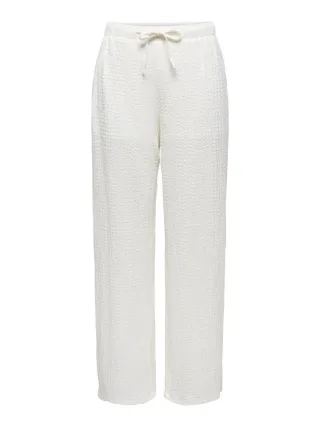 JDY - Stoffhose mit weitem Bein weiß - Gr. - 32