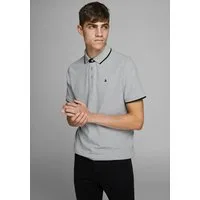Jack & Jones Poloshirt JJEPAULOS Poloshirt mit klassischem Kragen und figurbetonter Form Logostickerei, modisch, schmal, Baumwolle, Polokragen
