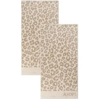 JOOP! Handtuch 2 Stück Joop! Handtücher Leo Allover 1707-36 creme 50x100, Walkfrottier (Spar-Set, 2-St), 100% Baumwolle