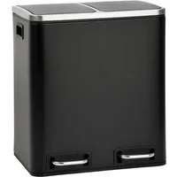 SVITA Mülltrennsystem, Tretmülleimer 2x 15L Schwarz