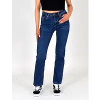 ESRA Straight-Jeans Damen Straight Leg Jeans hohe Leibhöhe Stretch-Jeans Regular Jeans G6 High Waist Straight Fit Jeans Damen Regular Hose bis Übergröße