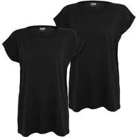 URBAN CLASSICS T-Shirt Urban Classics Damen Ladies Extended Shoulder Tee 2-Pack (1-tlg)