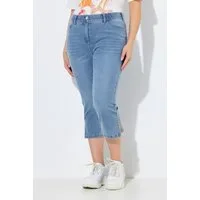 Ulla Popken Regular-fit-Jeans Jeanscapri Sarah Wascheffekte schmales Bein