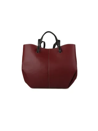 Giulia Monti Tote Bag Burgundy Schwarz