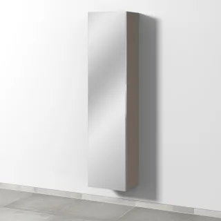 Sanipa 3way Hochschrank mit 1 Doppelspiegeltür, Sandgrau-Matt BS15267