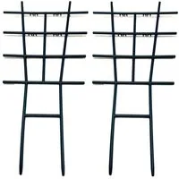HAC24 Rankgitter Rankgitter Set, 2 St., Rankhilfe Grün Kletterhilfe Rankstütze Pflanzengitter, Kunststoff, 42cm