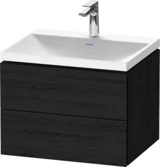 Duravit L-Cube c-shaped Set wandhängend Eiche Schwarz Matt 600x480x480 mm - LC6950O16160000 LC6950O16160000