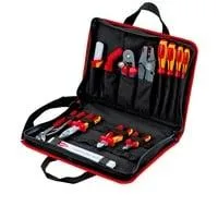 Werkzeugtasche "Kompakt" Elektro, 14-teilig, Werkzeug-Set schwarz, mit Werkzeug-Sortiment für Elektriker