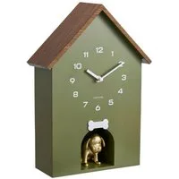 Karlsson Uhr Kuckucksuhr Dog House mit Hund Luxury Green