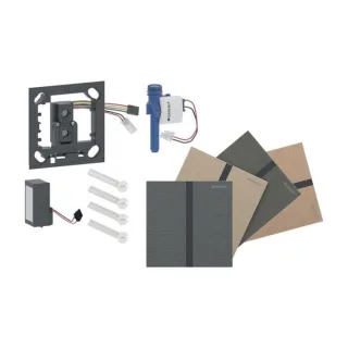 Geberit Typ 40 Urinalsteuerung 004791003 elektronische Spülauslösung, Netzbetrieb, eckig, galvanisiert, lackiert