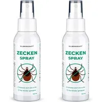 Silberkraft Insektenschutz-Spray Zeckenspray, für Babys ab 6 Monaten, Kinder & Erwachsene, DEET-frei, 2-tlg., Repellent, Zitronen-Eukalyptus, wirkt bis zu 6 h, für Kinder geeignet