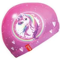 Roth Badekappe Einhornportrait, schnell trocknend, für Kinder, für Schwimmunterricht, Rosa