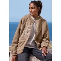 Vivance Active by Lascana Fleecejacke mit Fledermausärmeln