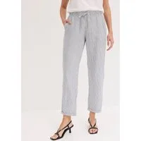 bonprix Leinenhose (1-tlg) aus Leinen und Lyocell, mit Elastik-Bündchen, Regular Fit