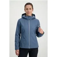 CMP Softshelljacke WOMAN JACKET DET HOOD mit Kapuze, atmungsaktiv, windabweisend, wasserabweisend