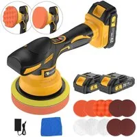 CONENTOOL Akku-Poliermaschine 6 Zoll 8-Geschwindigkeitsstufen, 2500 min. U/min, 5000 max. U/min, Multifunktions-Reinigungs- & Poliermaschine für Auto, Möbel & mehr